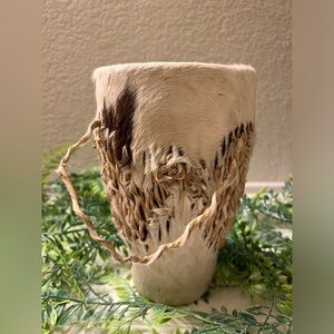 Vintage Small Tribal Djembe Style Animal Skin Hide Handcrafted Drum